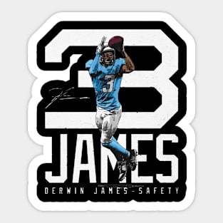 Derwin James Los Angeles C Bold Number Sticker